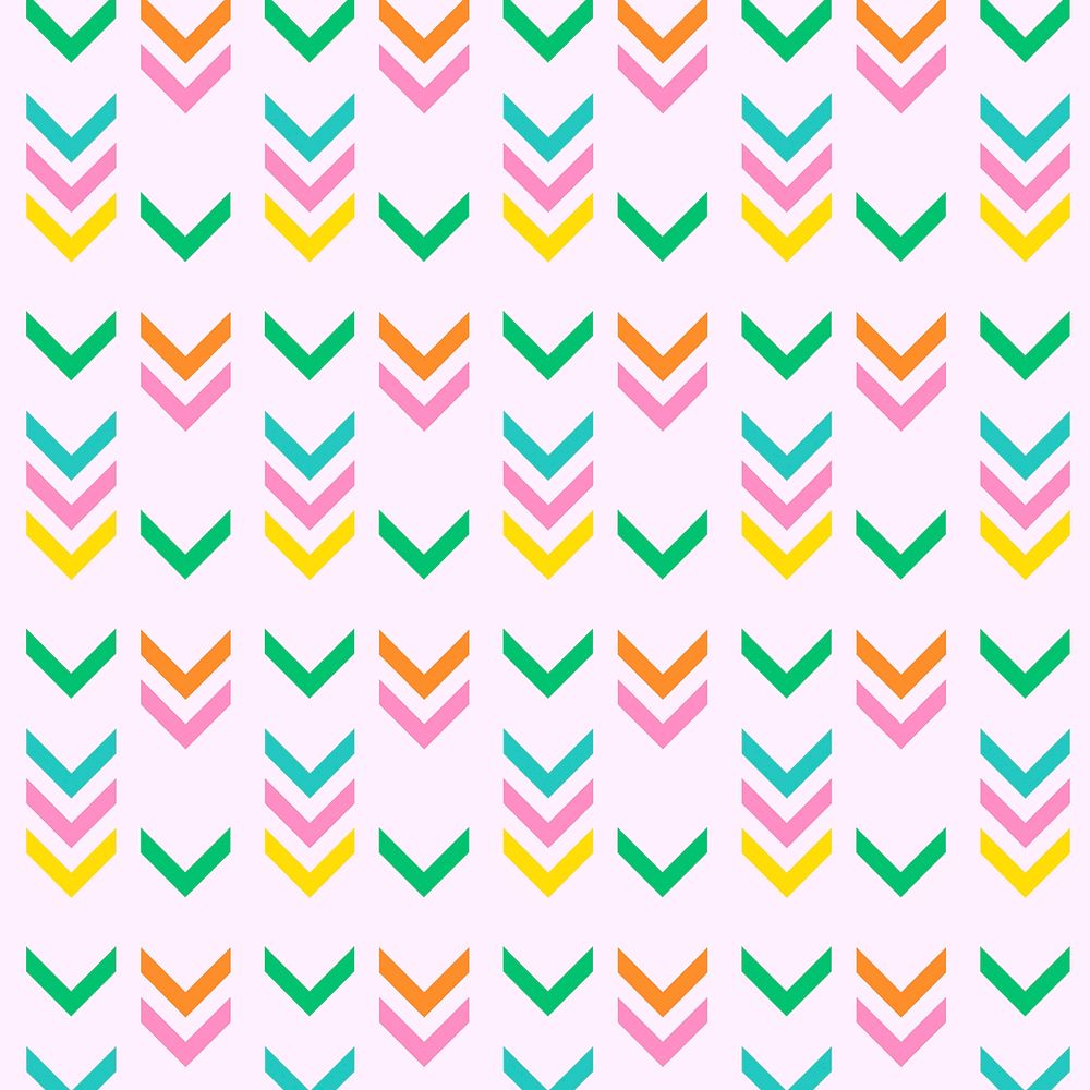Cute background, pink tribal pattern in colorful design vector