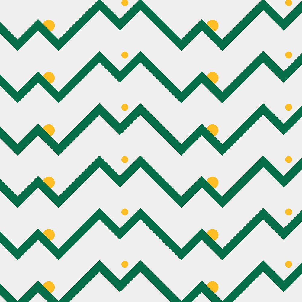 Abstract pattern background, green zigzag creative design vector