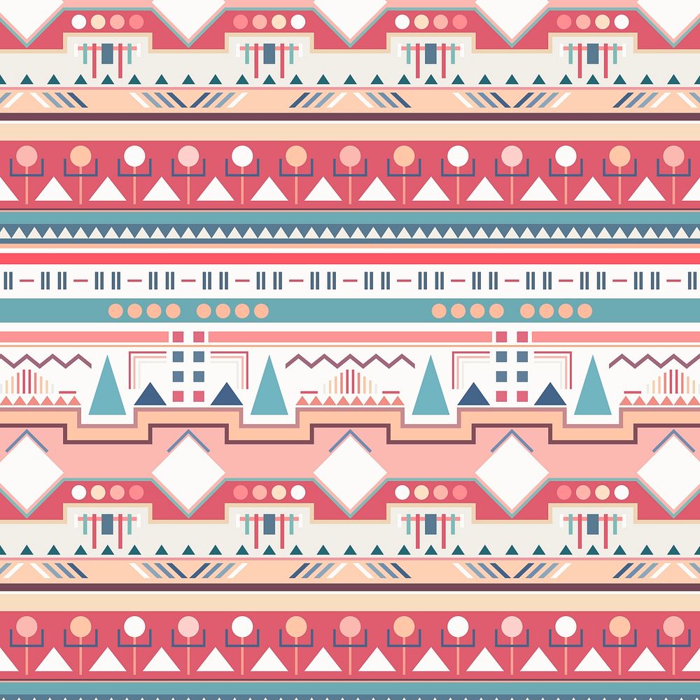 Aesthetic tribal pattern background design, pastel style