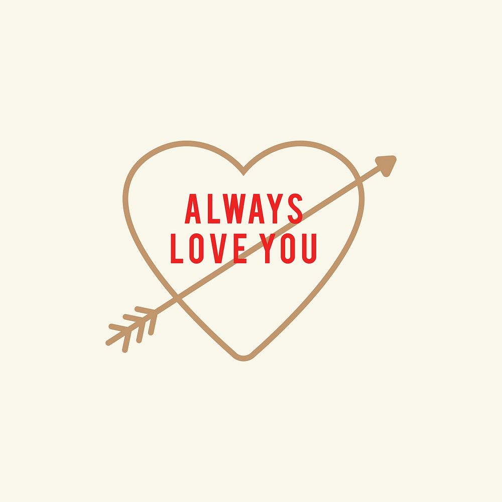 Always love you Valentine&rsquo;s day greeting post