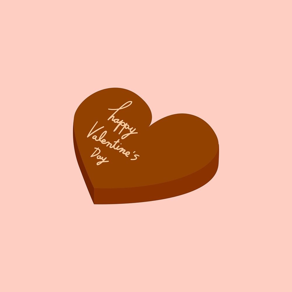 Valentine&rsquo;s gift chocolate cute design element