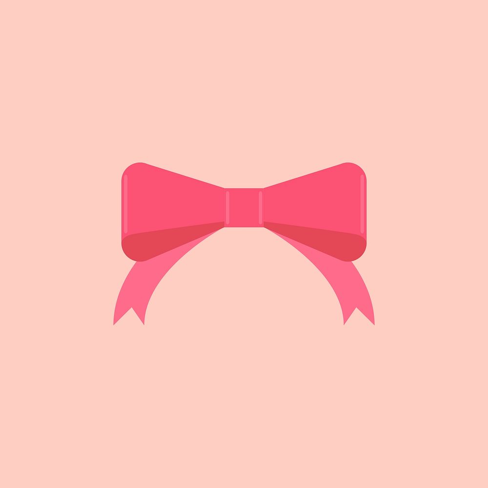 Pink ribbon cute Valentine&rsquo;s psd journal sticker
