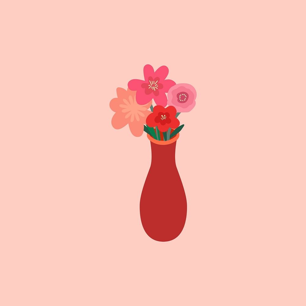 Cute Valentine&rsquo;s gift flowers psd journal sticker