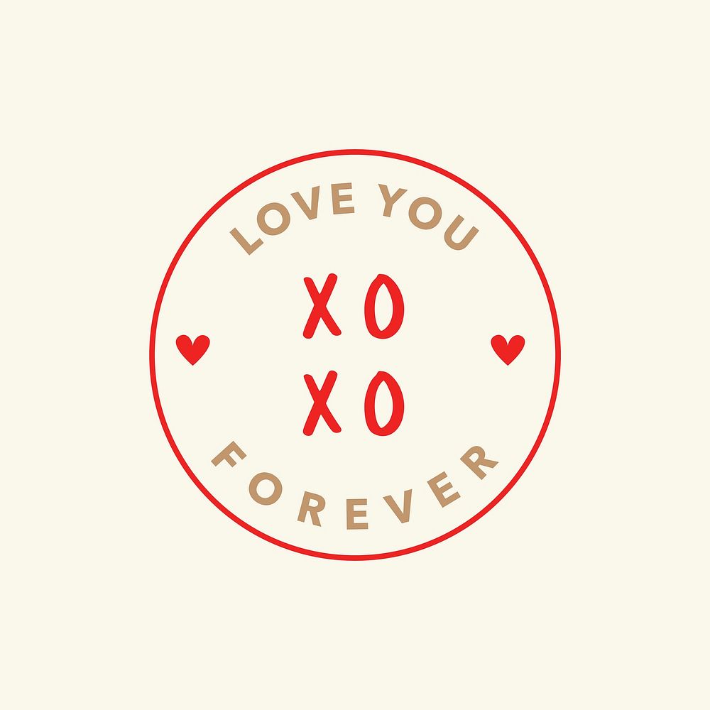 Love You Forever Valentine&rsquo;s day greeting social media post