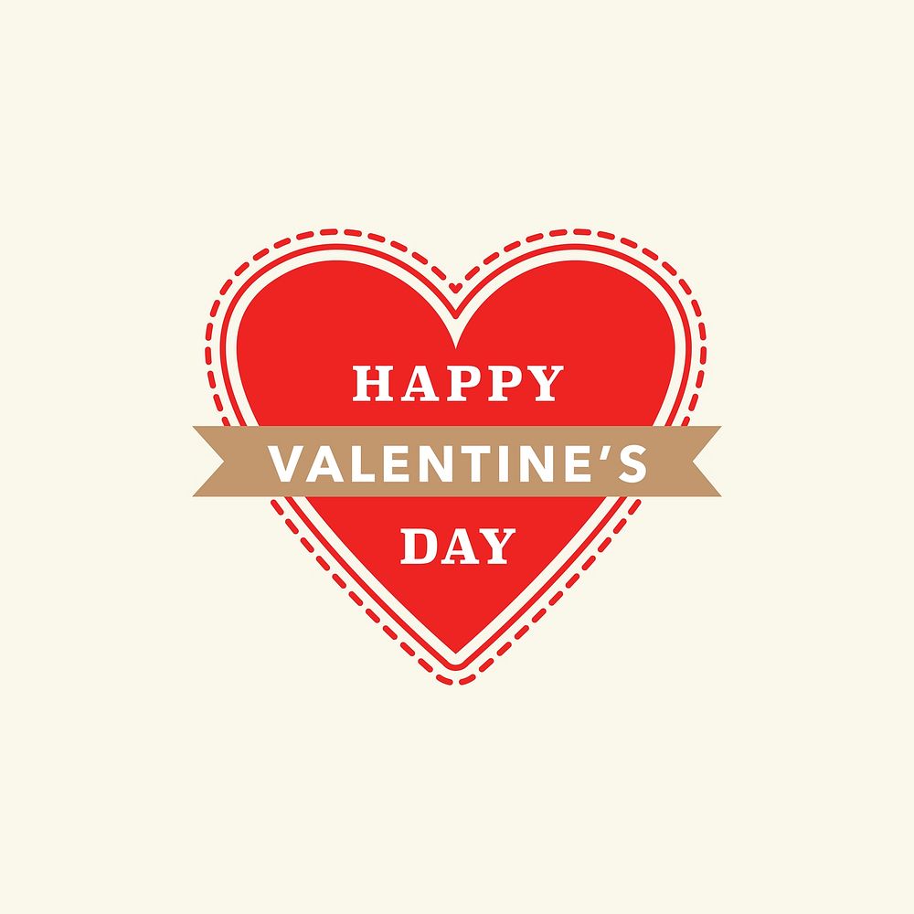 Happy Valentine&rsquo;s day greeting cute social media post