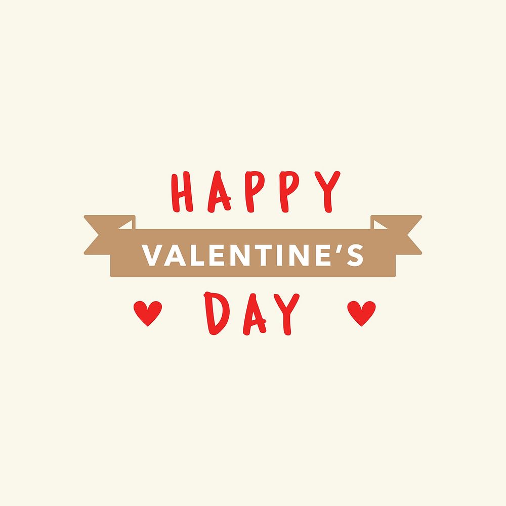 Happy Valentine's Day cute greeting social media post