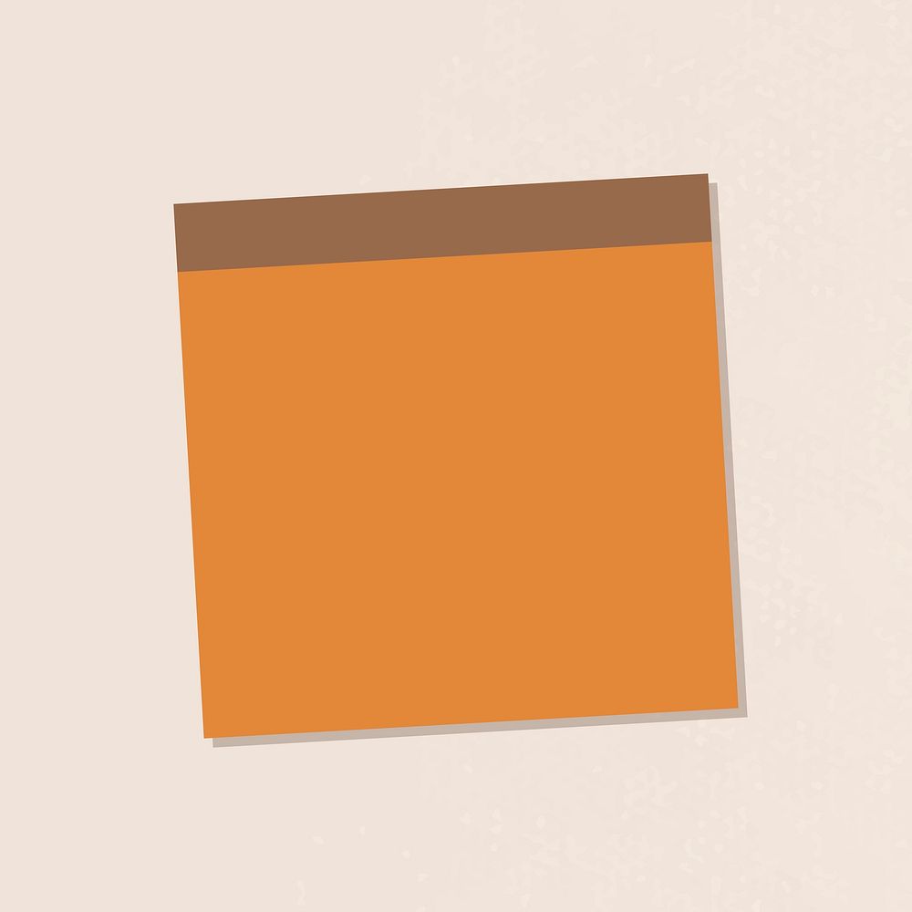 Orange notepaper journal sticker vector