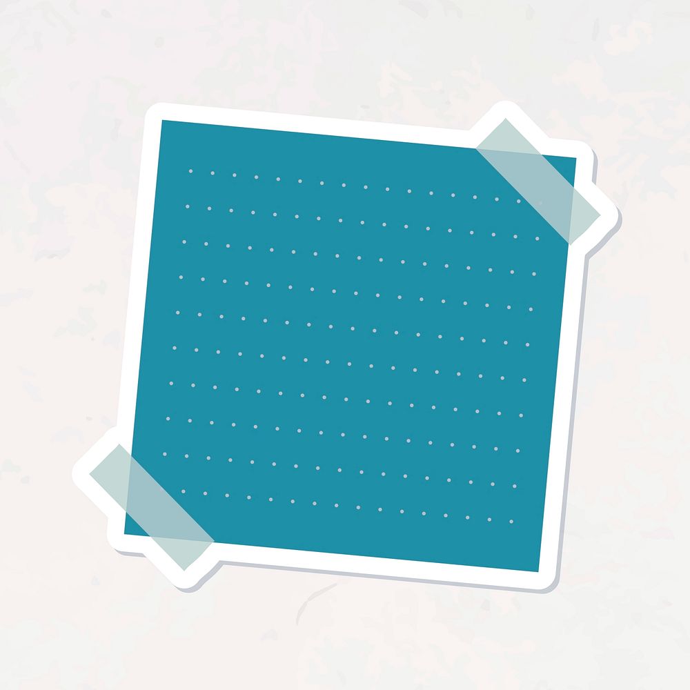 Blue lined notepaper sticker vector