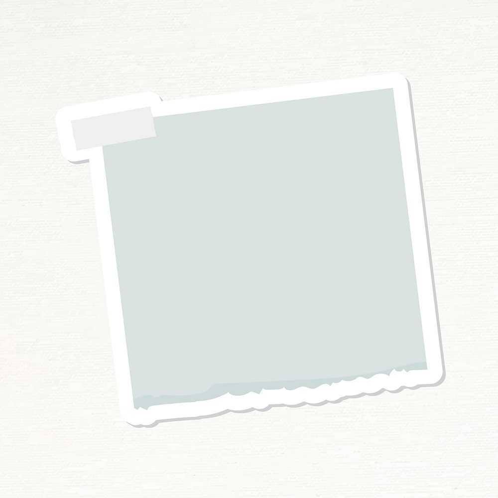 Gray notepaper journal sticker vector