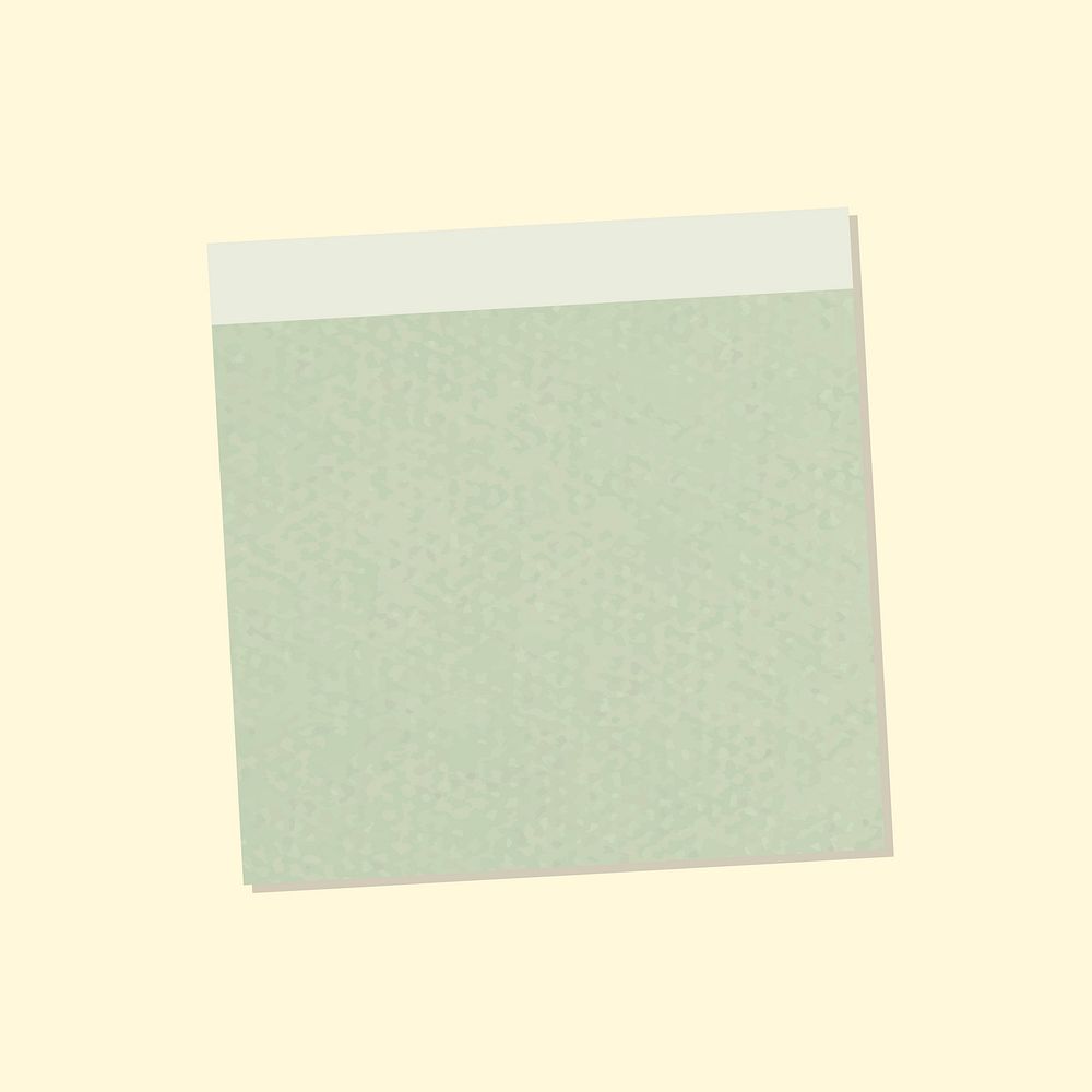 Sage green notepaper journal sticker vector