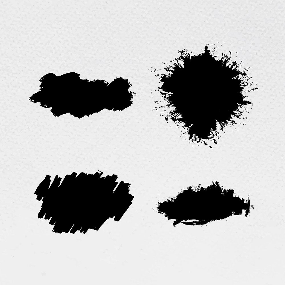 Black grunge marker banner vector scribble collection