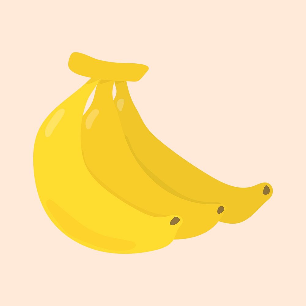 Psd pastel clipart banana fruit sticker