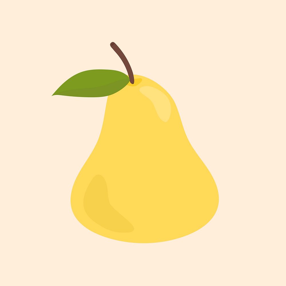 Colorful pear food sticker clipart