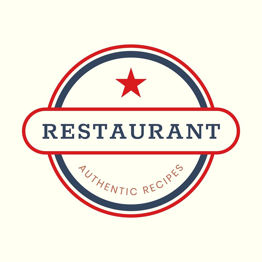 logo food business template for branding design, minimal style vector
