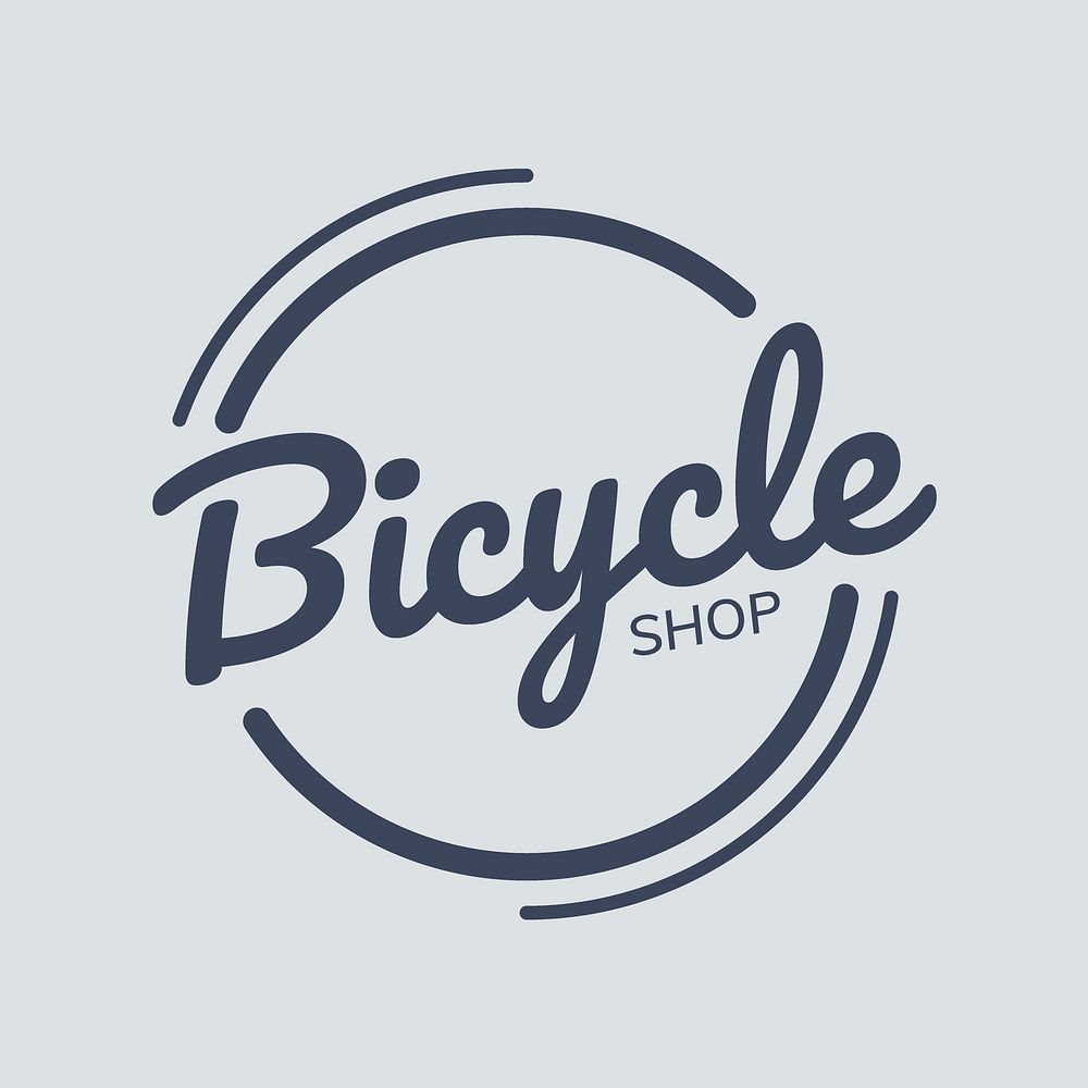 Bicycle shop logo business template for retro branding design vector