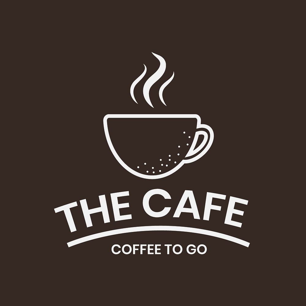 Cafe logo, food business template for branding design vector