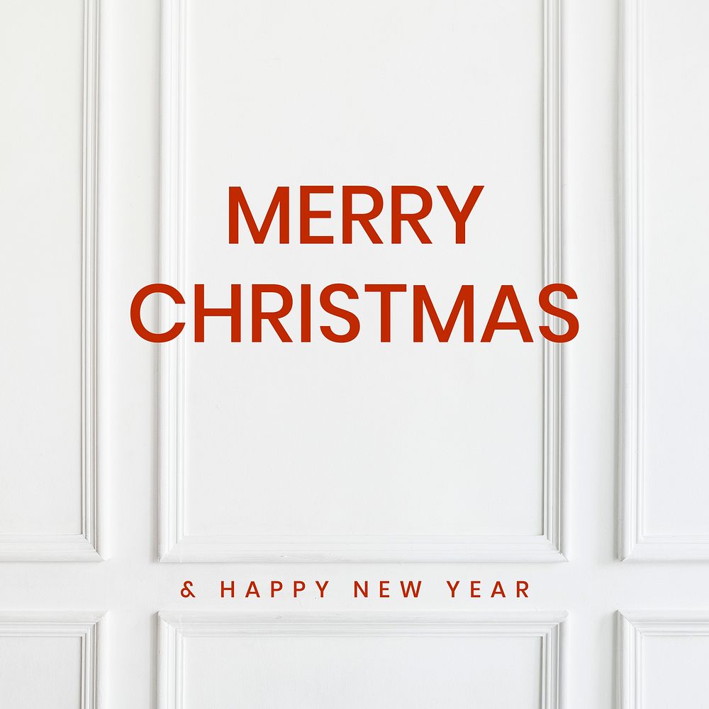 Minimal Christmas greeting festive social media post