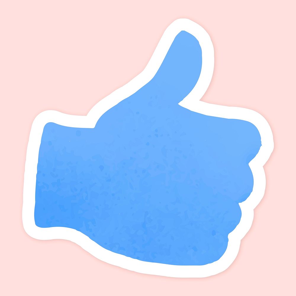 Thumbs up sign social ads template illustration