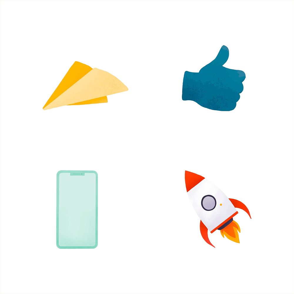 New business startup icon set social ads template illustration