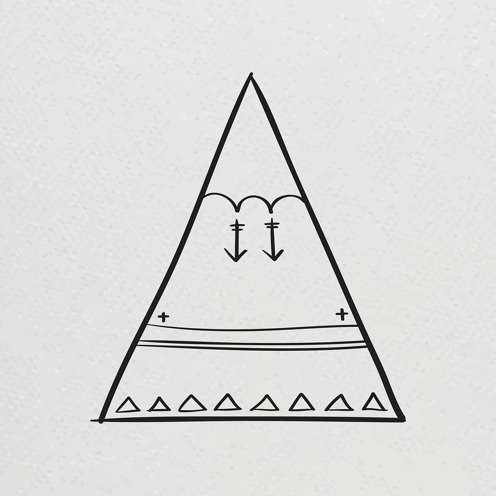 Doodle bohemian tipi symbol vector illustration