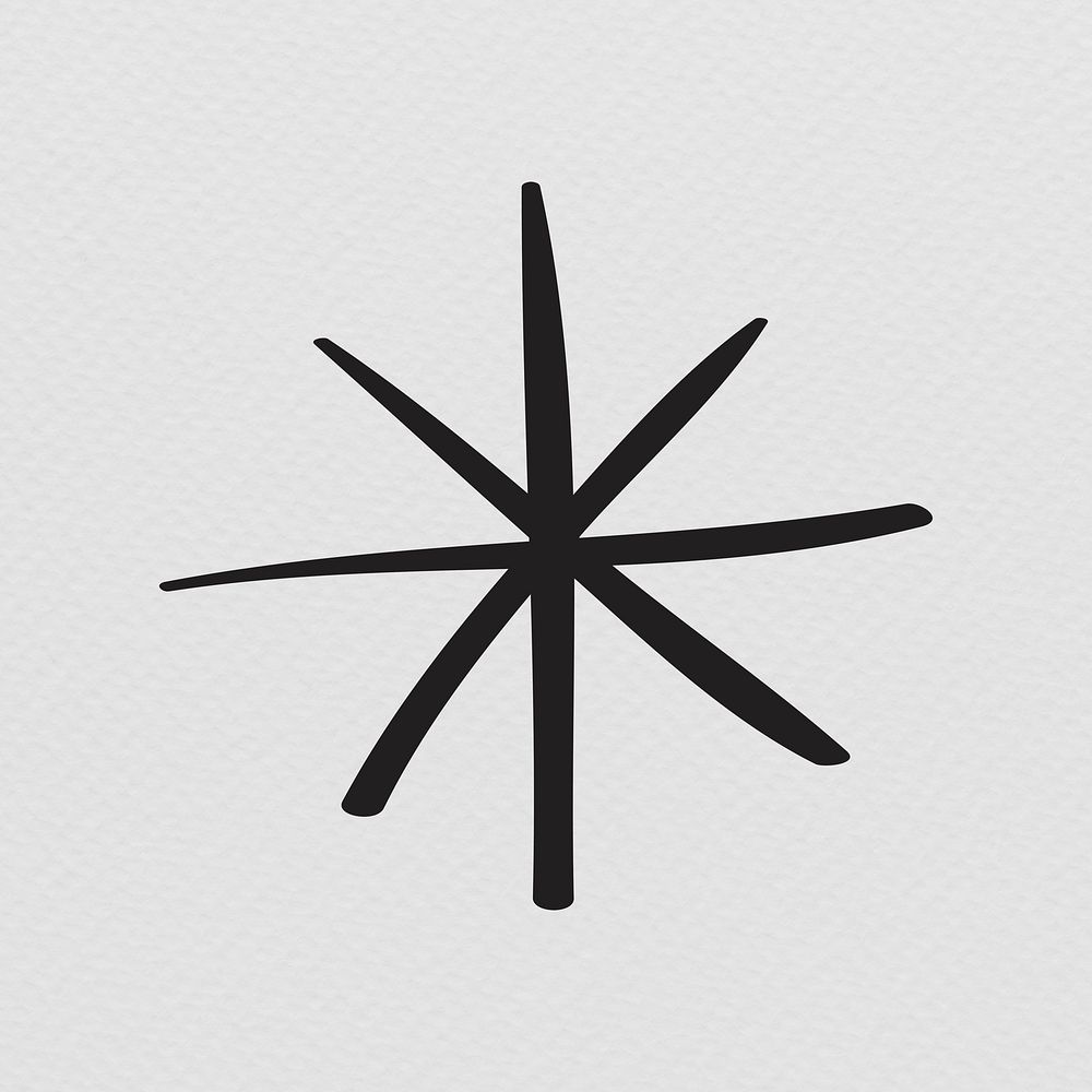 Doodle bohemian star symbol illustration