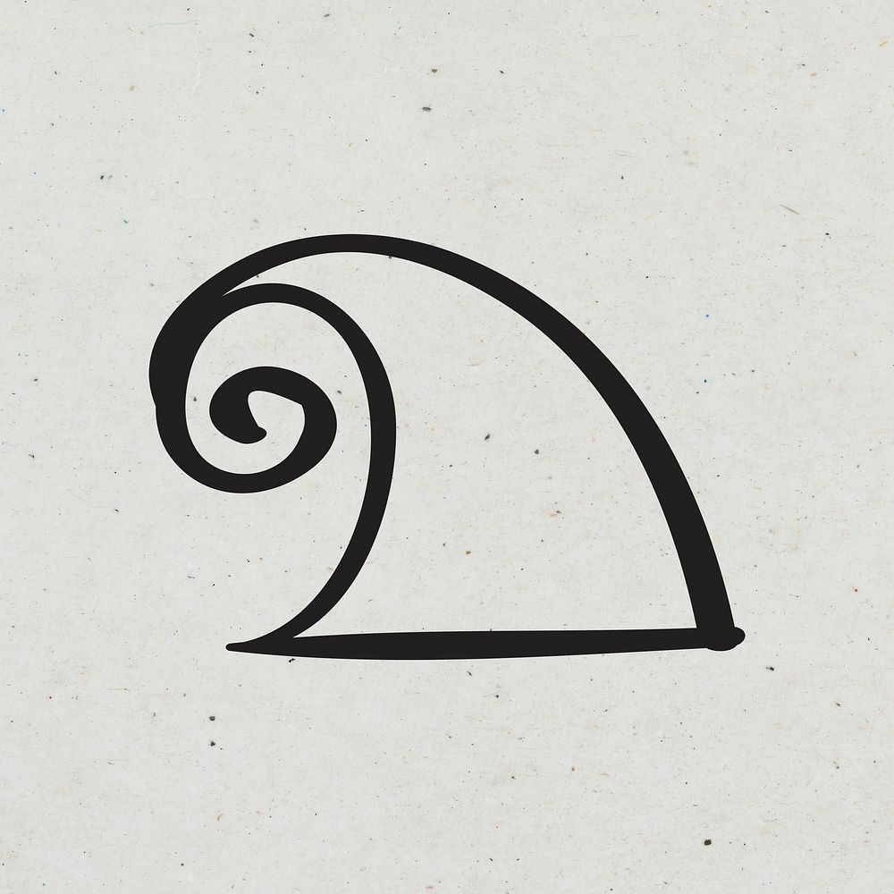 Doodle bohemian wave symbol illustration