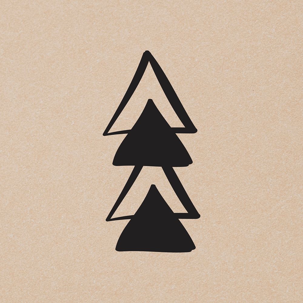 Doodle bohemian triangle symbol illustration