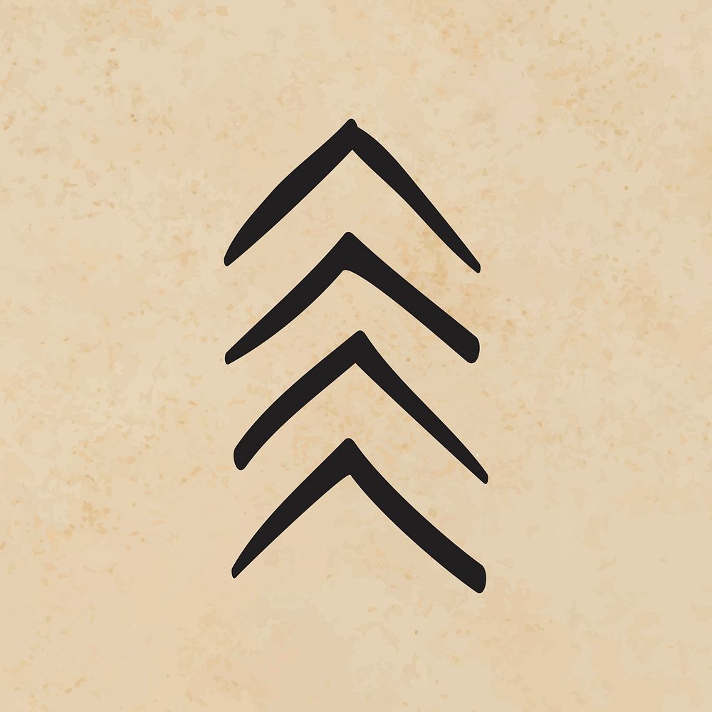 Doodle bohemian arrow symbol vector illustration