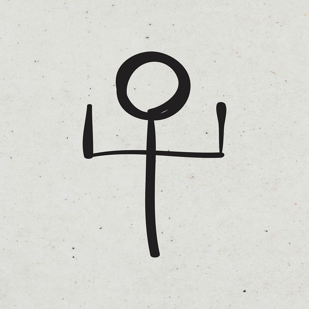 Doodle bohemian human symbol illustration