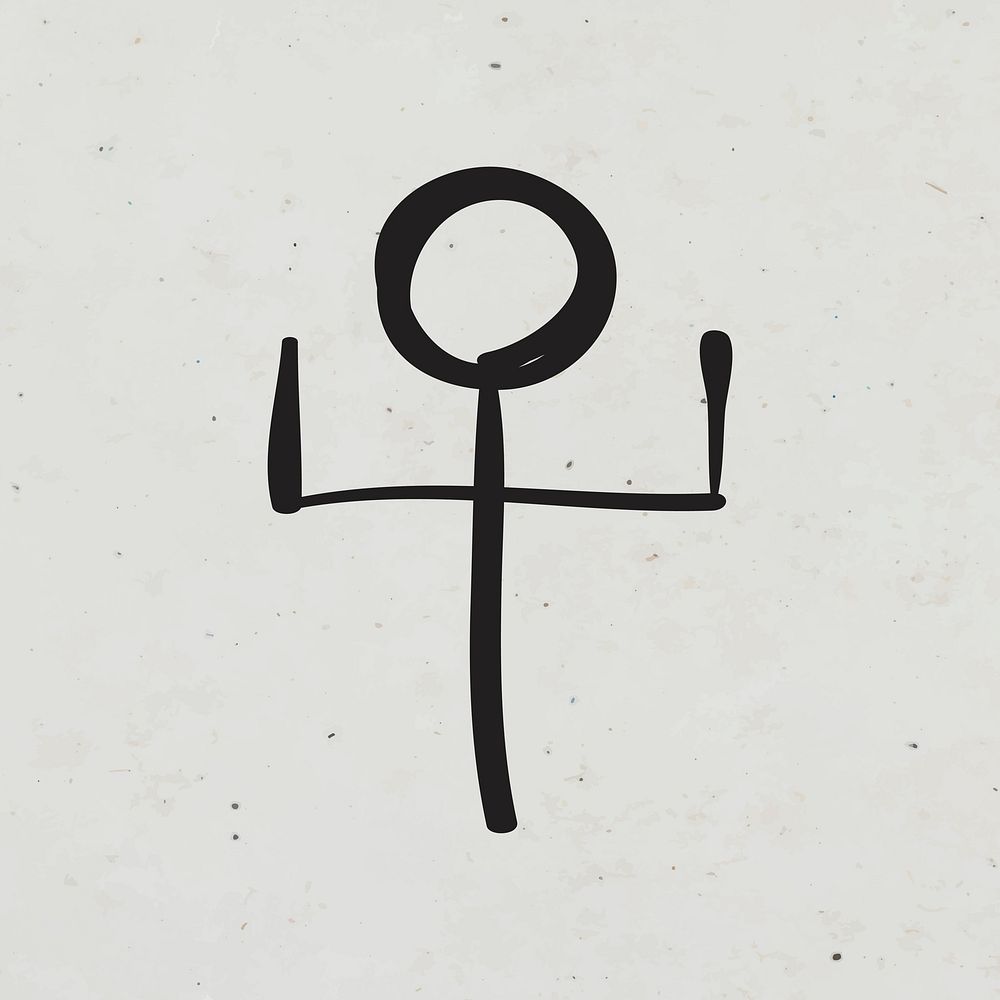 Doodle bohemian human symbol vector illustration