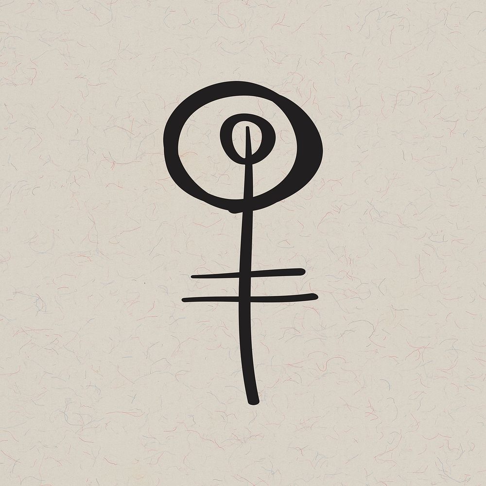 Doodle bohemian human symbol illustration
