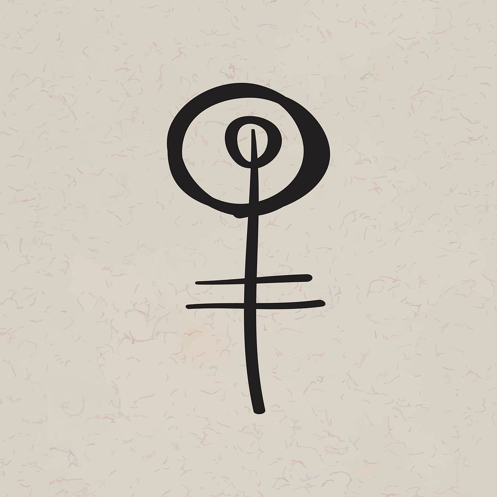 Doodle bohemian human symbol vector illustration