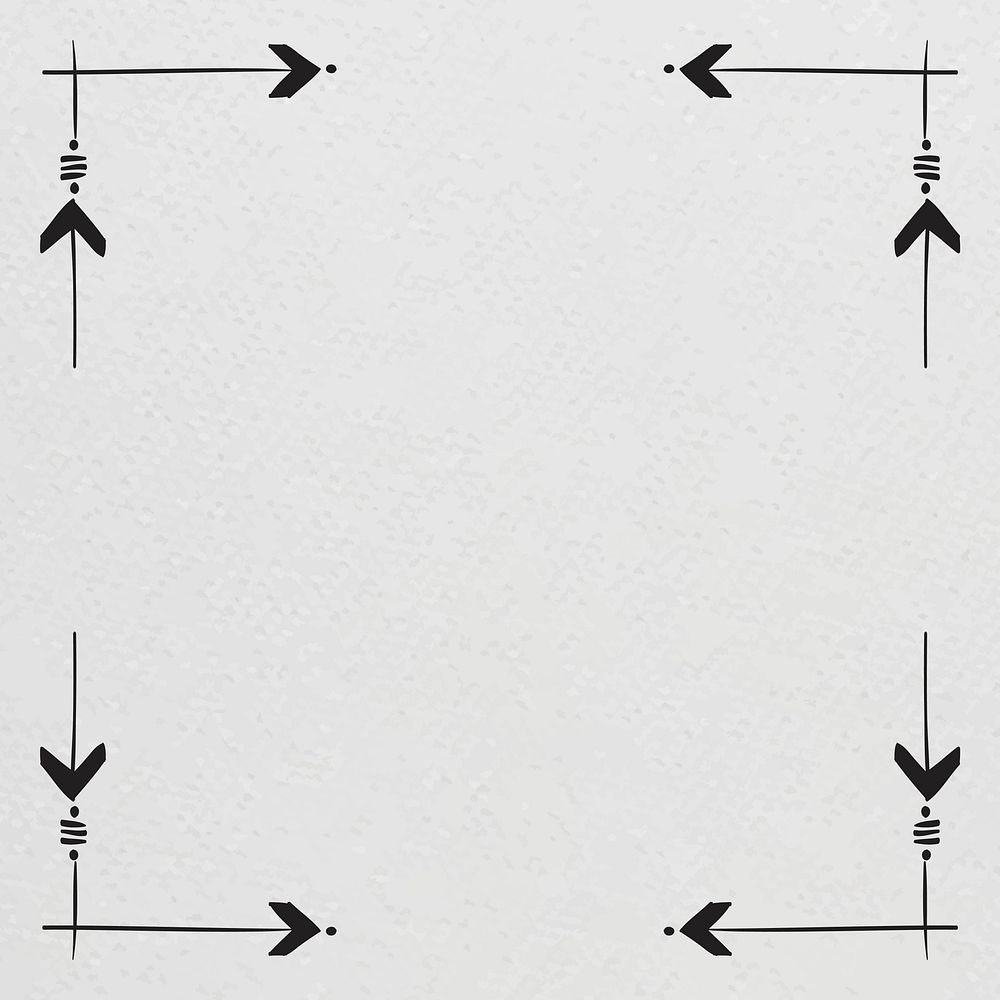 Vector frame border bohemian arrow ornament