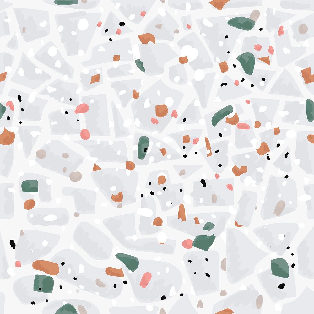 Pastel terrazzo abstract background seamless pattern
