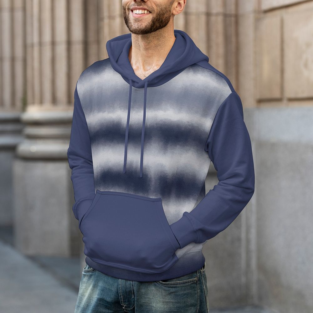 Men's tie-dye pattern hoodie, street fashion