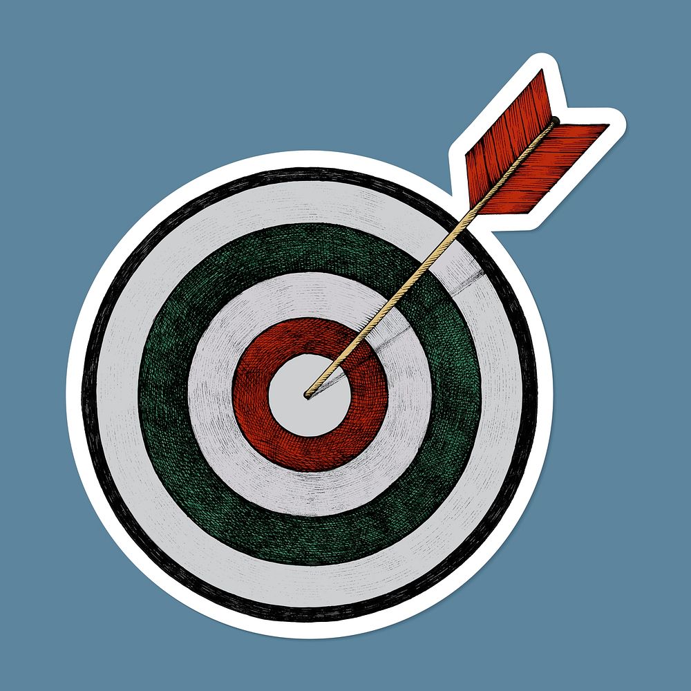 Arrow and target social sticker