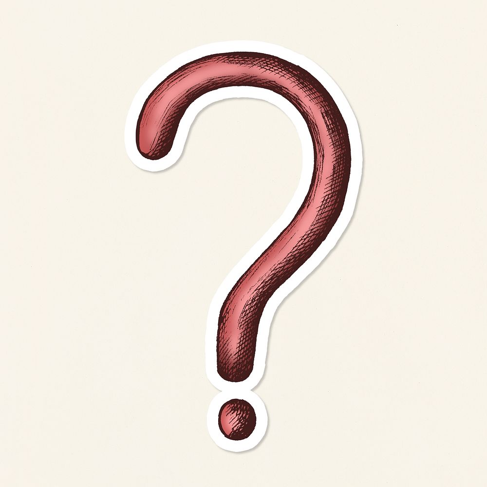 Png red question mark sticker 