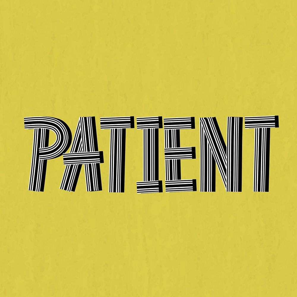 Health word patient psd concentric font typography