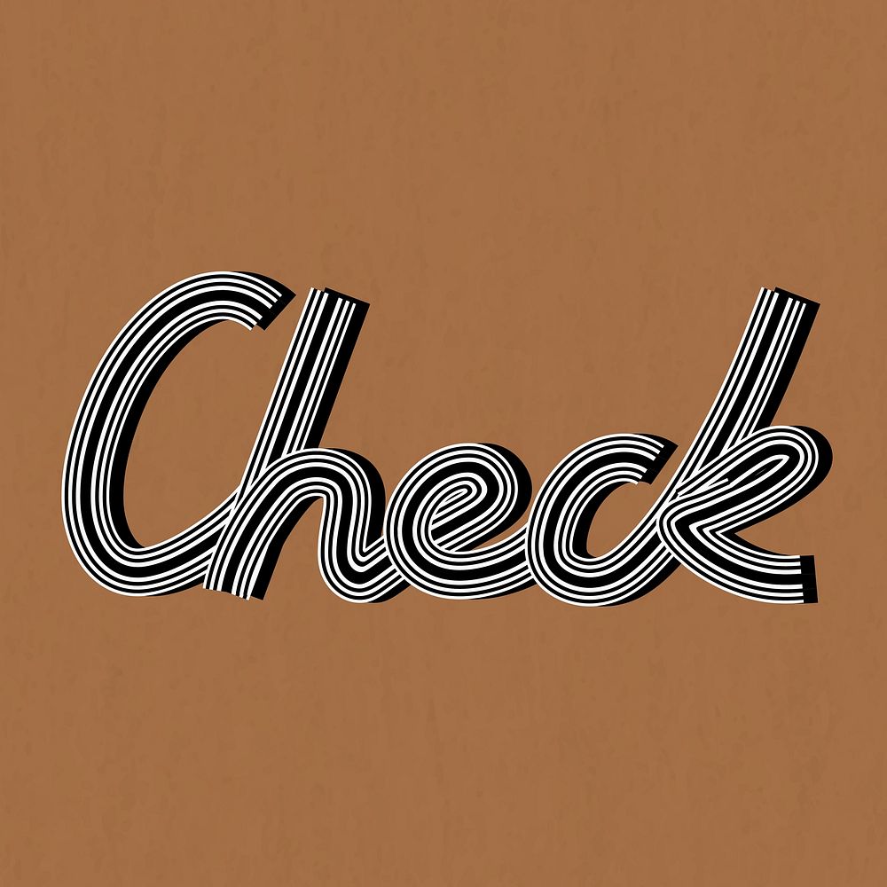 Concentric font check lettering typography retro