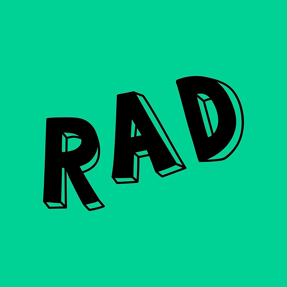 Rad psd word art typography