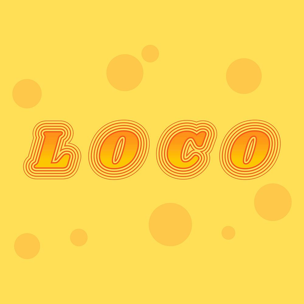 Loco retro font typography vector