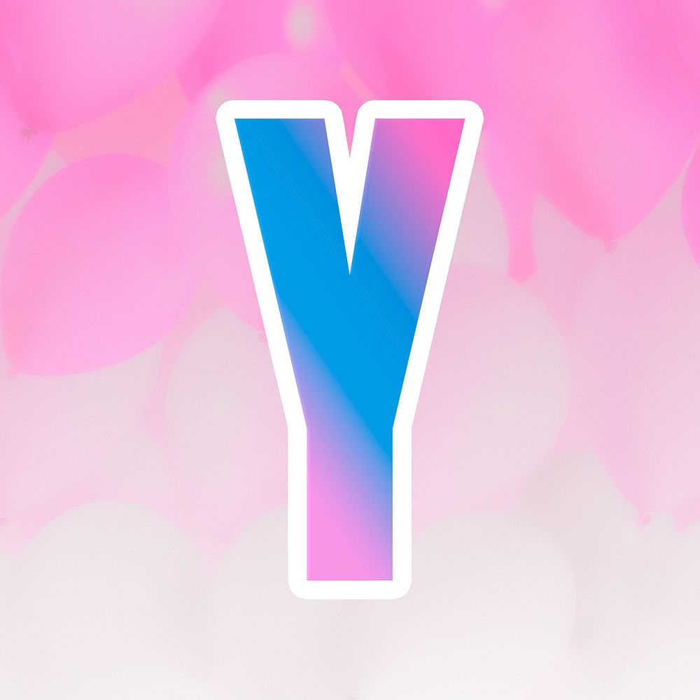 Psd letter y bold typography