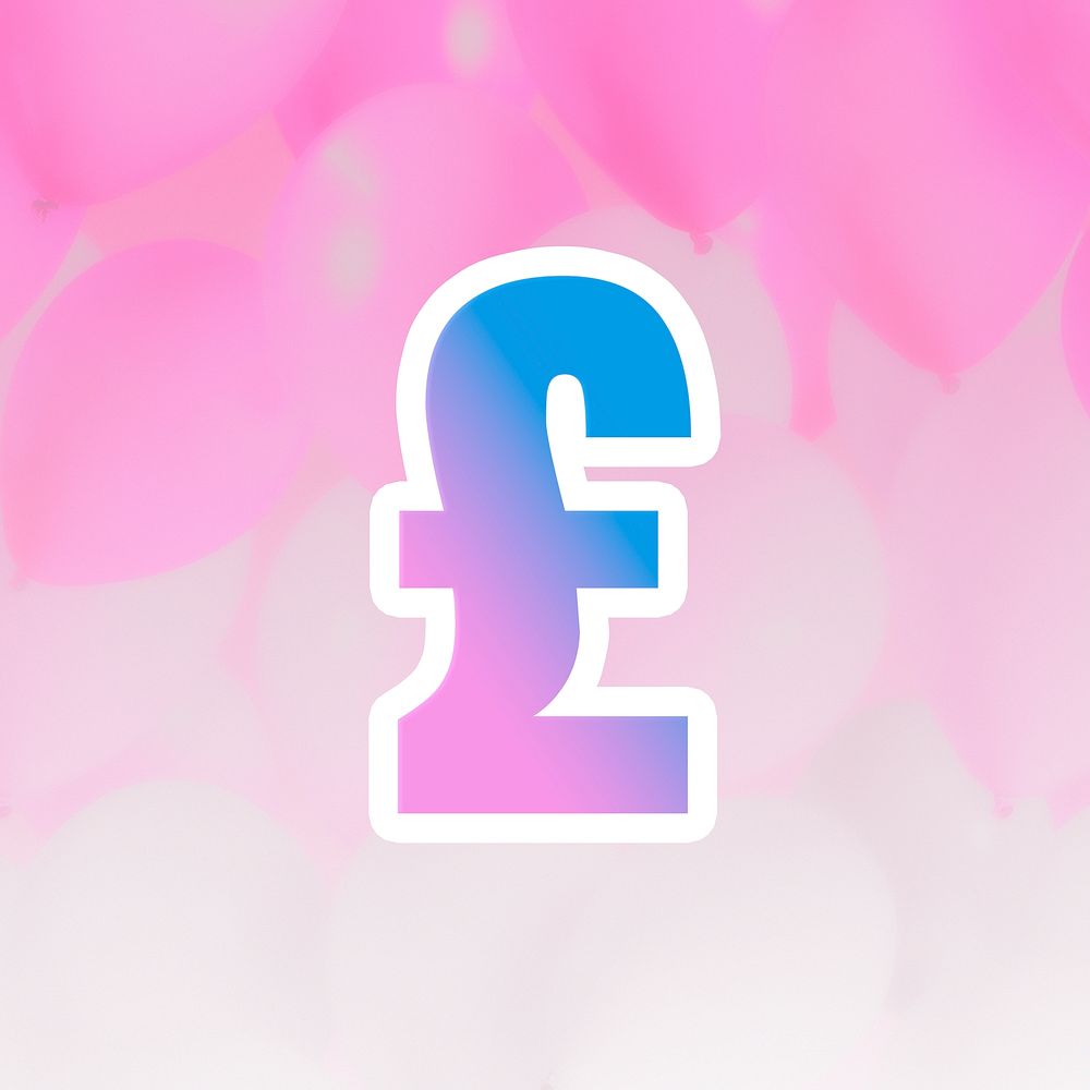 Gradient pound sterling sign psd