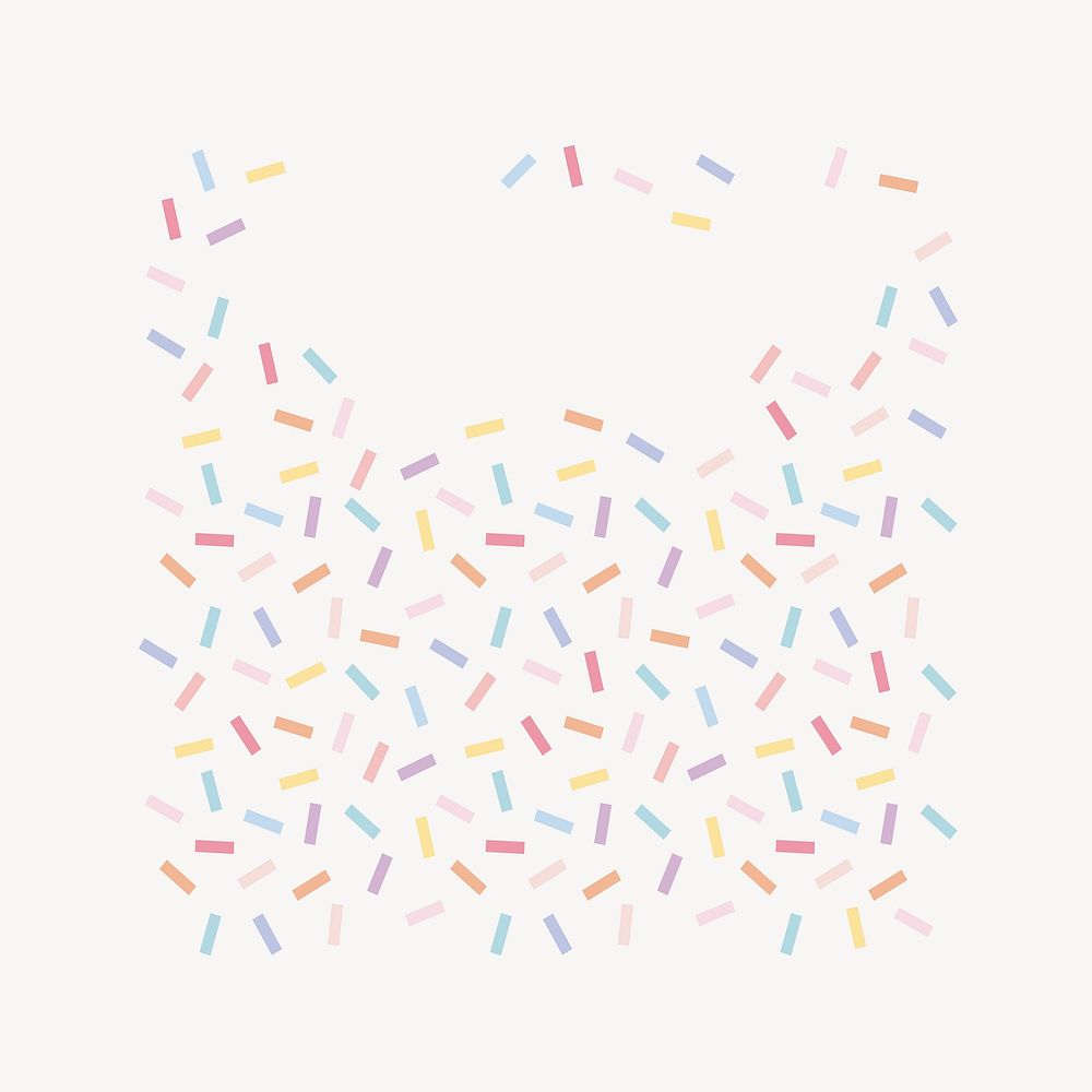 Birthday confetti background, colorful design vector