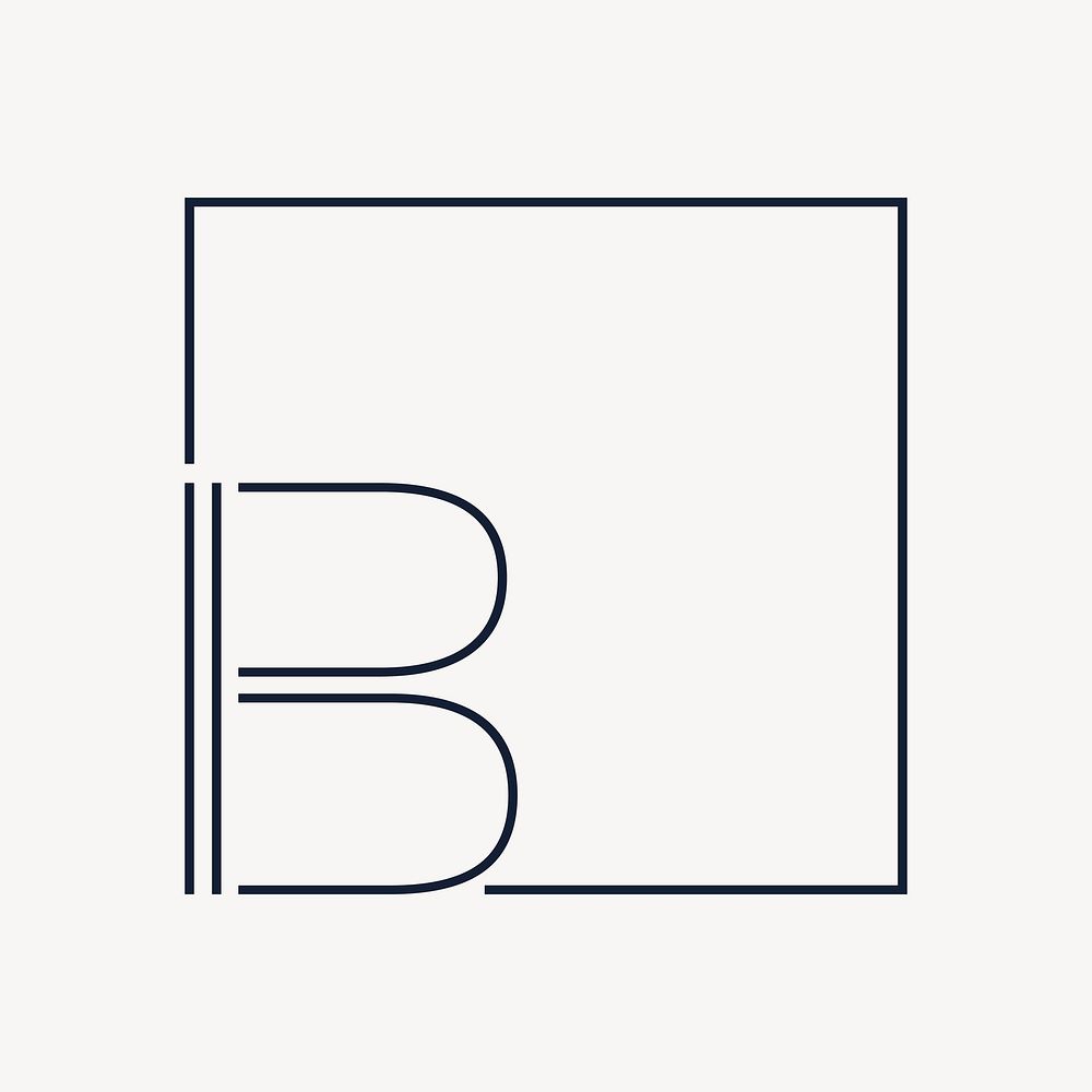 B box letter vector