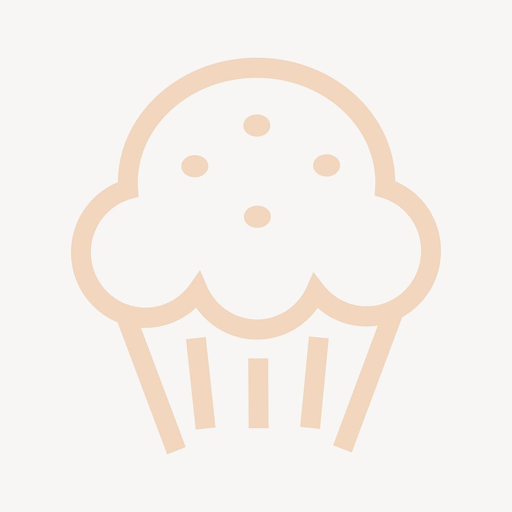 Muffin icon design element vector