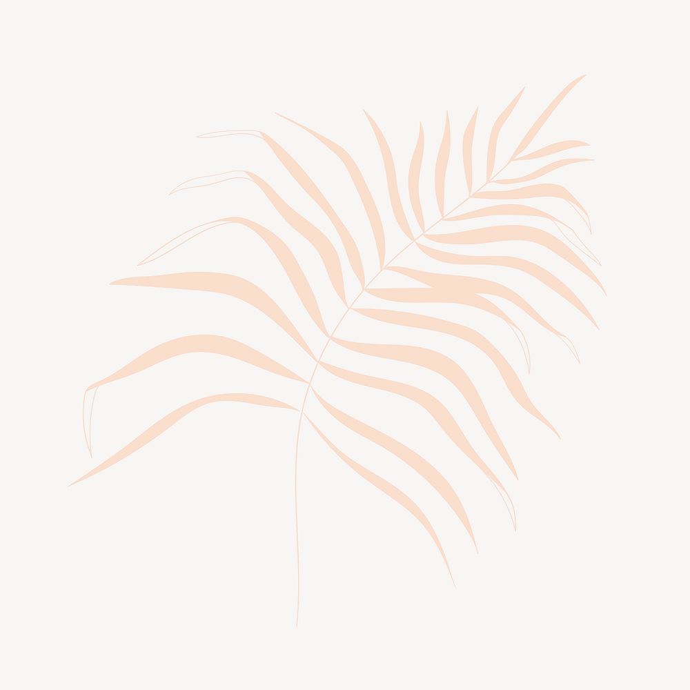 Tropical leaf illustration design element vector