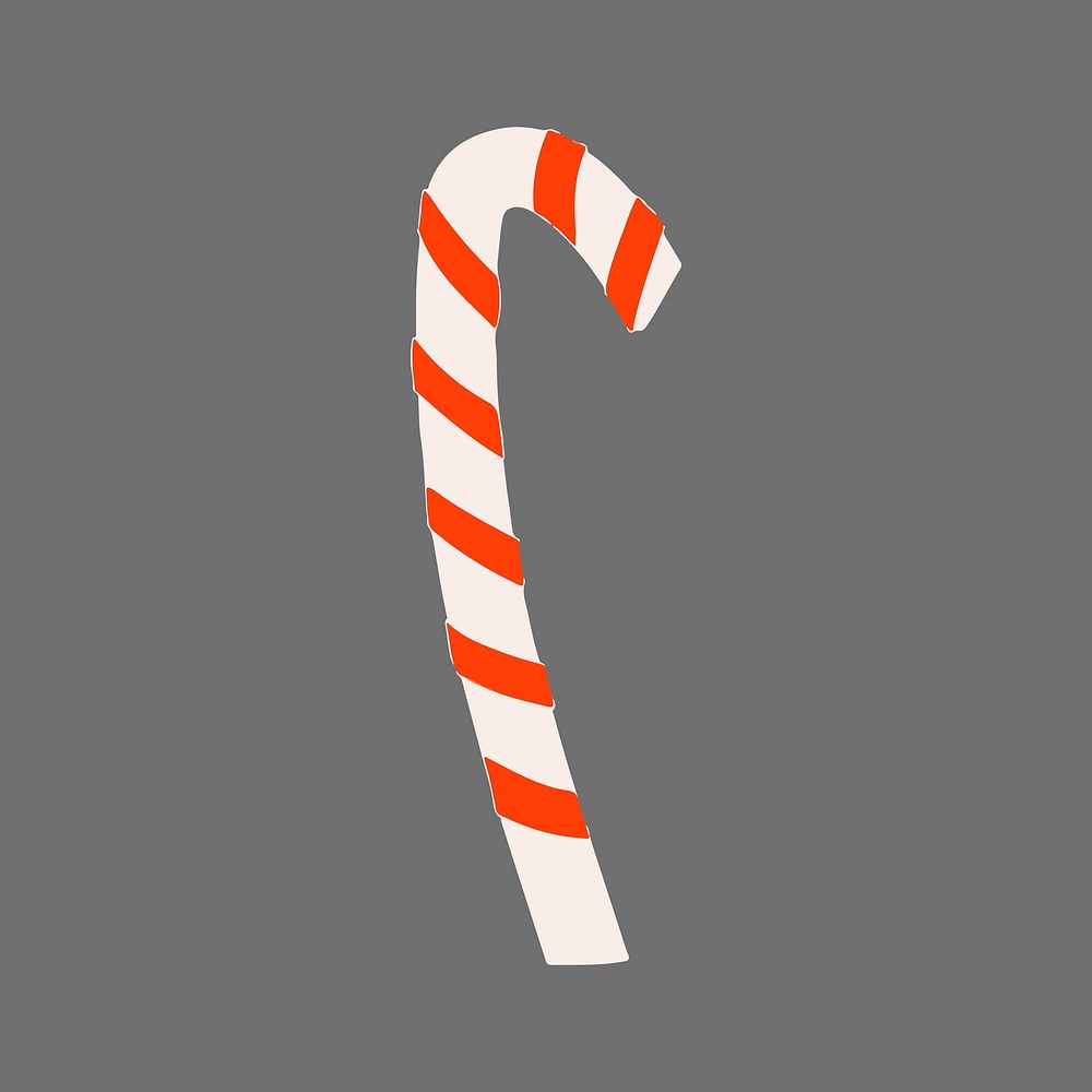 Candy cane collage element, Christmas design vector