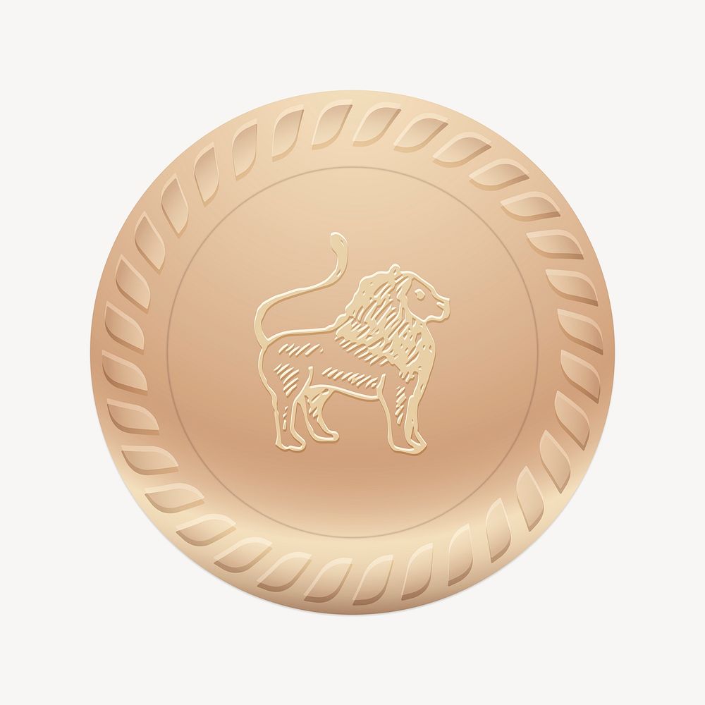 Aesthetic gold badge, logo collage element design vector