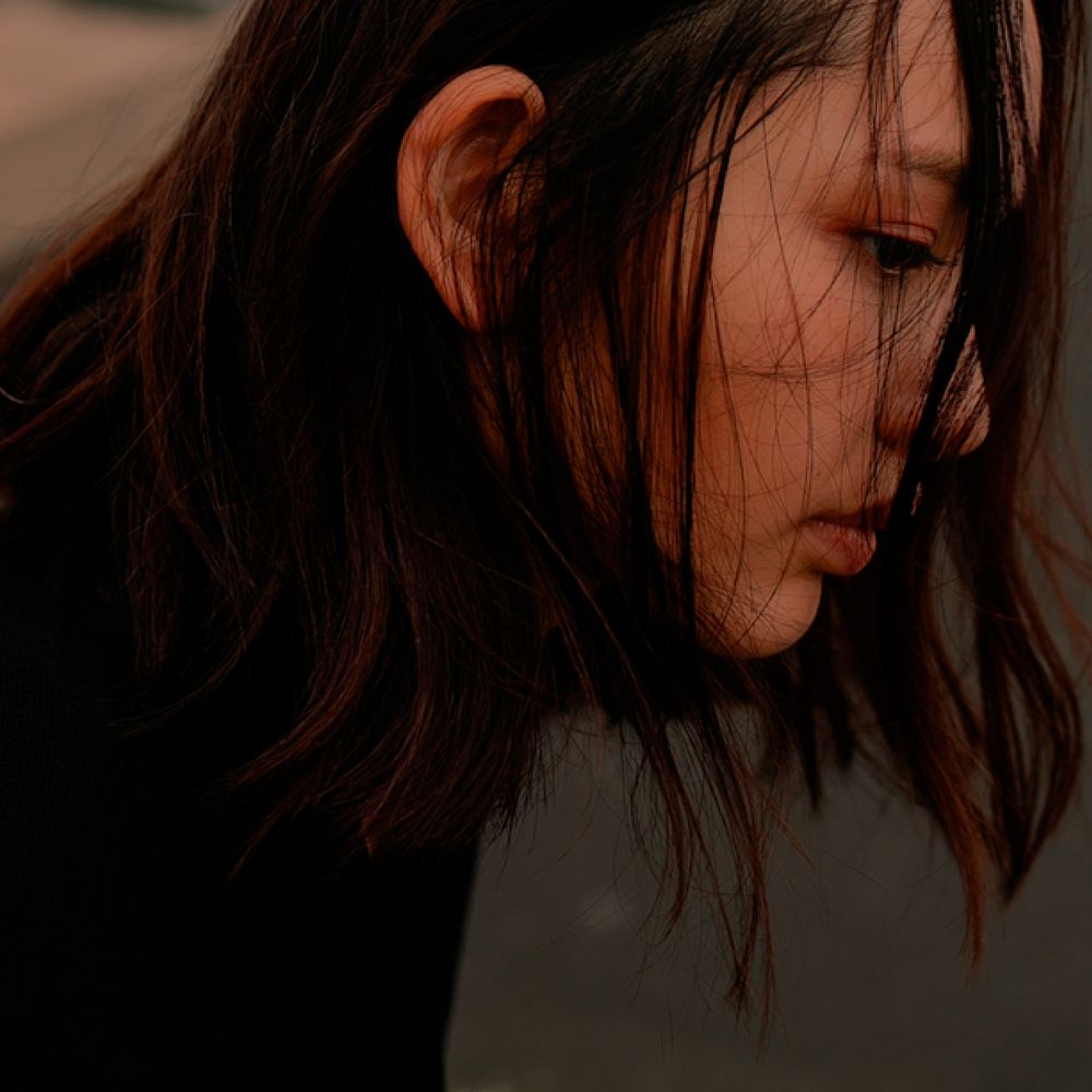 Beautiful Asian woman closeup photo